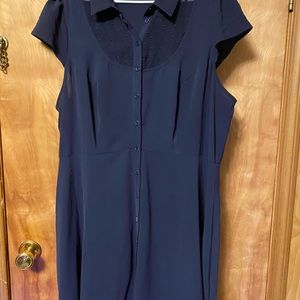ModCloth navy button down dress-Size 2x